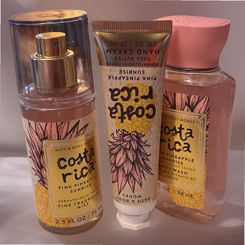 3 Piece Costa Rica PINK PINEAPPLE SUNRISE Travel Gift Set BBW