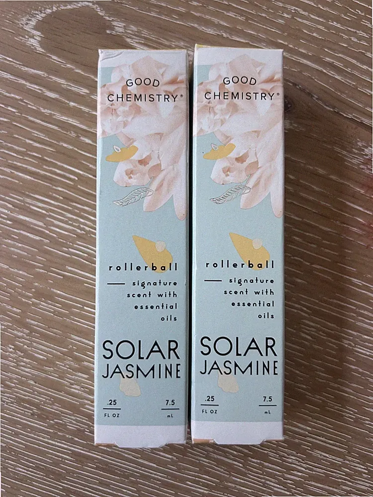 Good Chemistry Solar Jasmine Rollerball Perfume 0.25oz Pineapple Peach Lot of 2