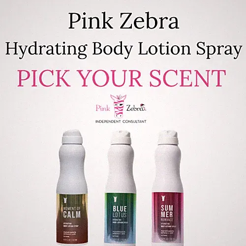 Pink Zebra Hydrating Body Lotion Spray 4.5 oz NEW – Choose Your Scent