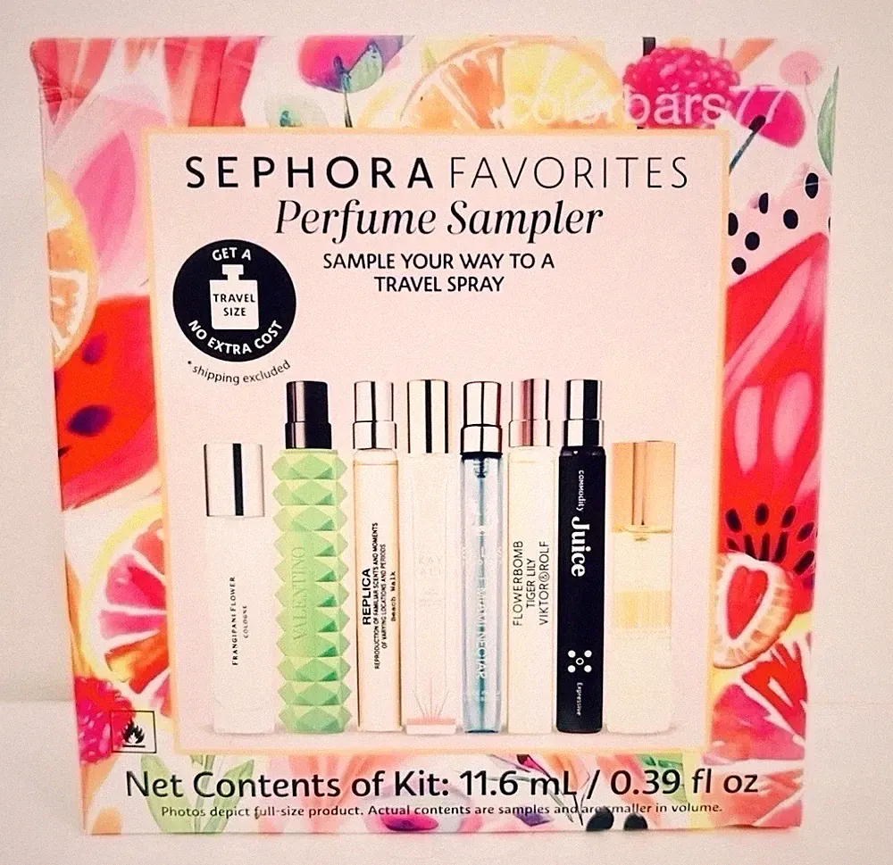 SEPHORA FAVORITES Perfume Sampler Set FRUITS & FLOWERS + CERTIFICATE NEW