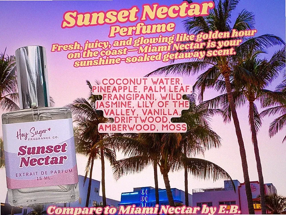 Sunset Nectar Perfume – 15ml Fruity Gourmand Tropical Coconut Pineapple Scent